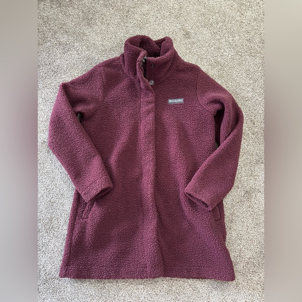 Columbia Maroon Fleece Women’s Coat